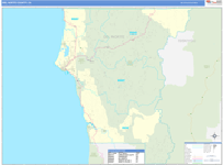 Del Norte County Wall Map Basic Style
